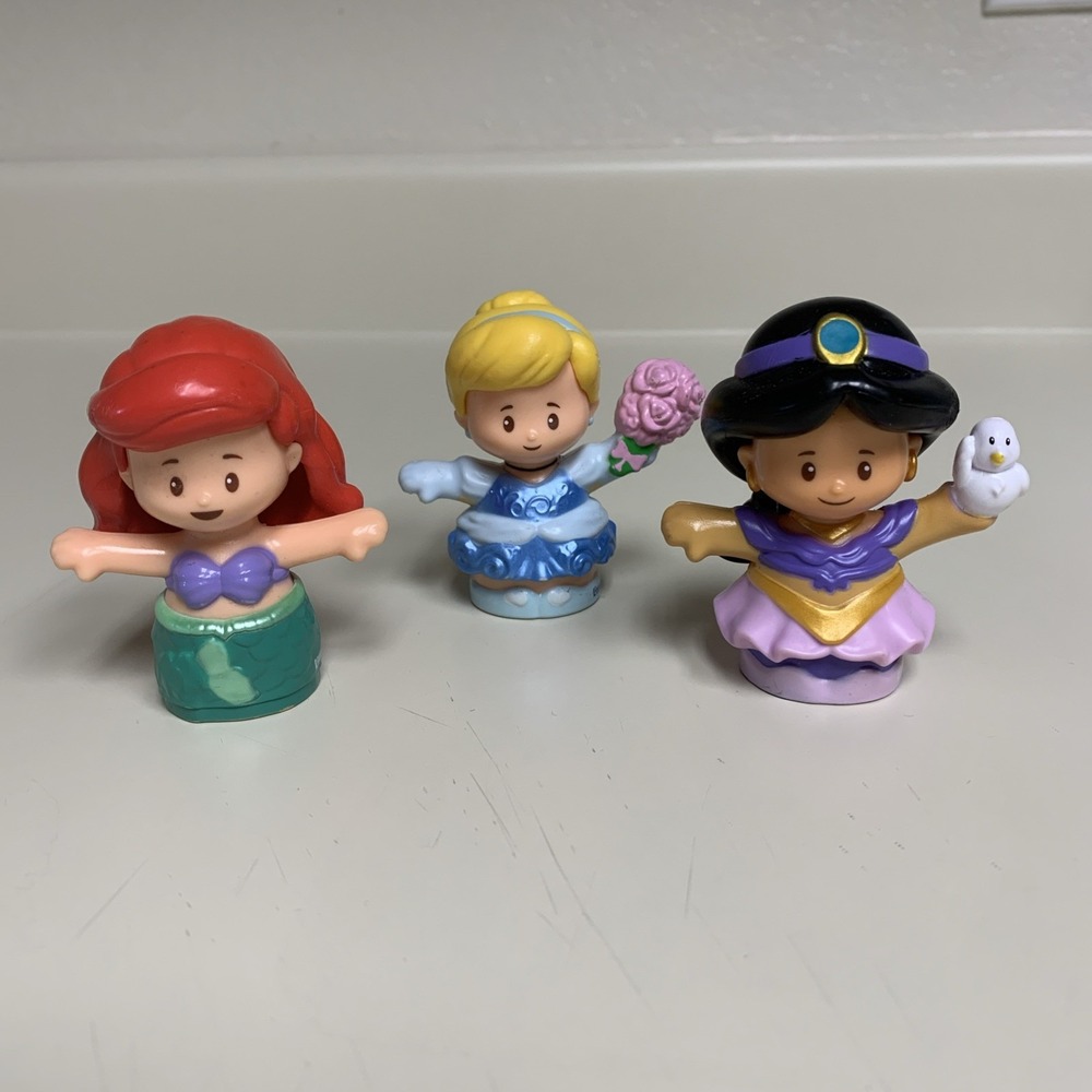 Fisher-Price Little People Disney Princess 3 Pc Talkers Ariel Jasmine Cinderella